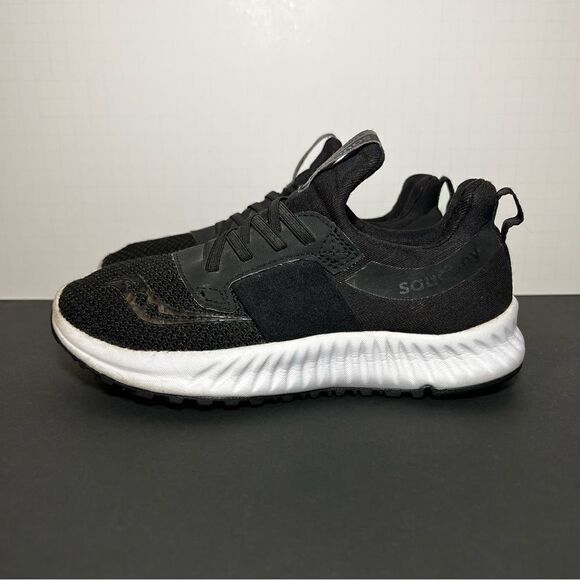 Womens SAUCONY Stretch & Go Breeze Black Slip On Athletic Shoes / Size 5 - Picture 4 of 9